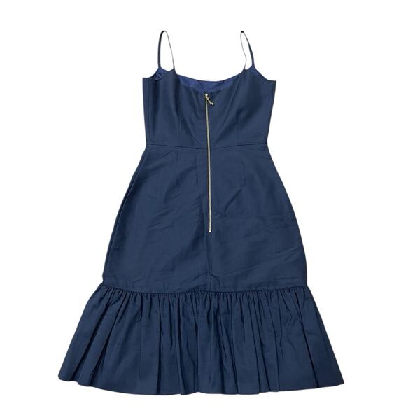 Kate Spade Size 0 Talitha Midnight Navy Blue Ruffle Hem Dress Size 0 *no belt* - Picture 13 of 13